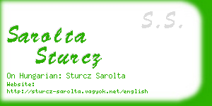 sarolta sturcz business card